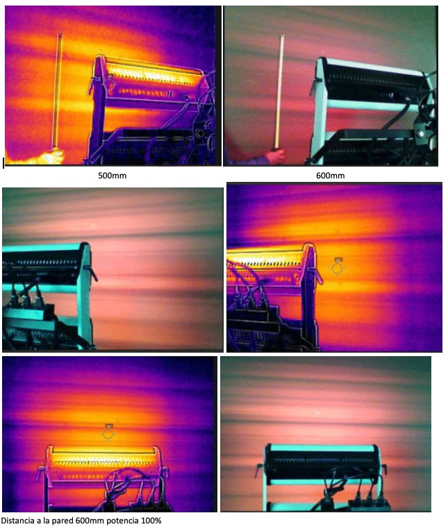 Imagen análisis distancia pared potencia rayos infrarojos wrapit
